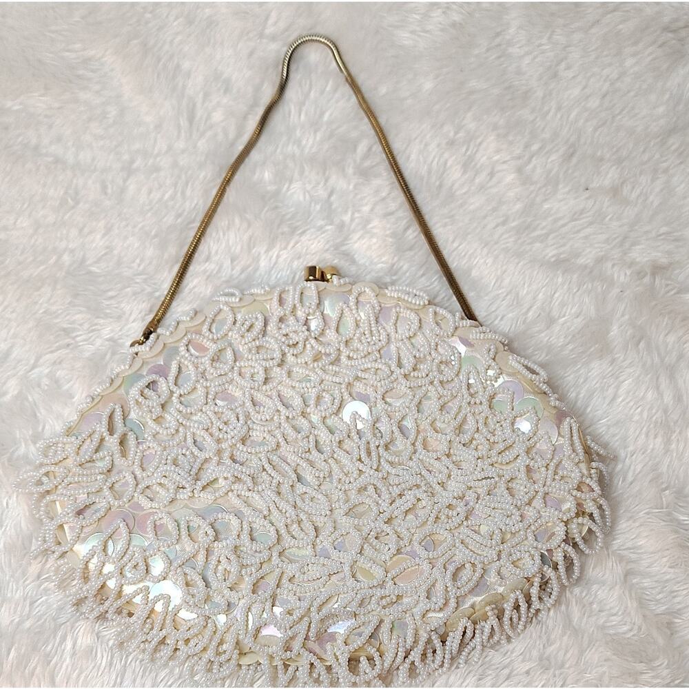 “Vintage Hand Beaded Evening Bag – Terner’s Label – Made in Hong Kong"